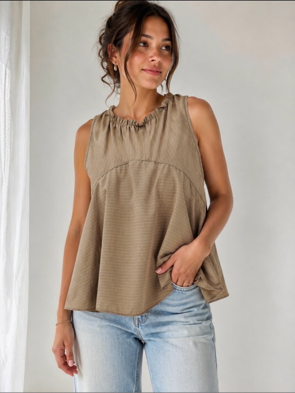 New Free People TopβBlouse Cotton Blend